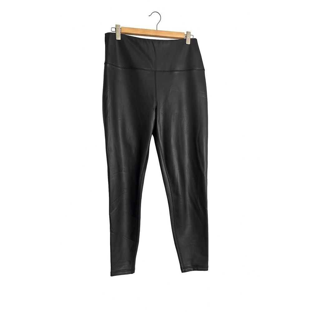 90 Degree Reflex Faux Leather Leggings XL High Rise Y2K Indie Sleaze Black